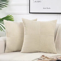Green Corduroy Striped Decorative Throw Pillow Cover 45x45CM Mordern Spring Nordic Pillow Cases for Couch Sofa Living Room Bed