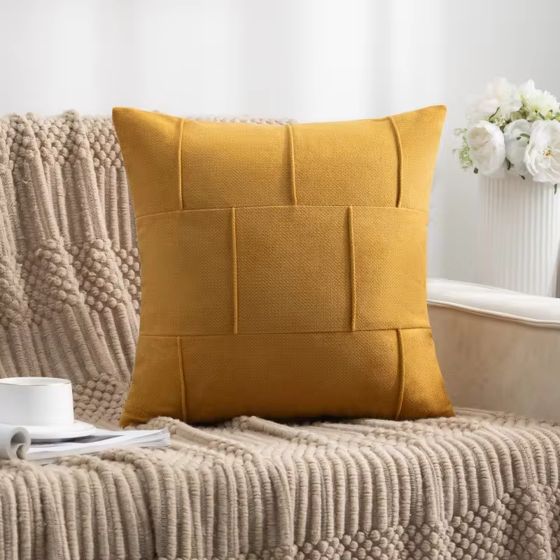 45x45CM Backrest Pillowcase Frosted Velvet Throw Pillow Cover Home Decorative for Sofa Cafe Modern Solid Color Cushion Cover