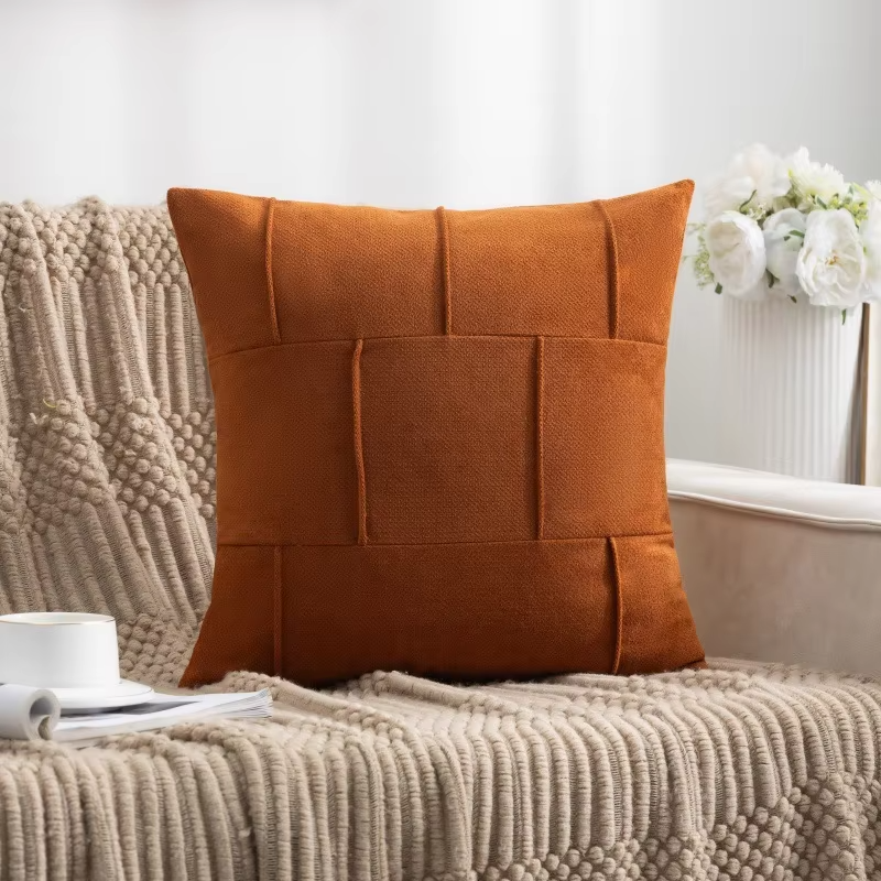 45x45CM Backrest Pillowcase Frosted Velvet Throw Pillow Cover Home Decorative for Sofa Cafe Modern Solid Color Cushion Cover