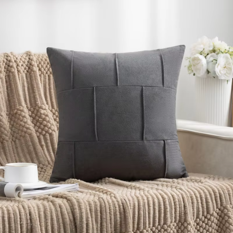 45x45CM Backrest Pillowcase Frosted Velvet Throw Pillow Cover Home Decorative for Sofa Cafe Modern Solid Color Cushion Cover
