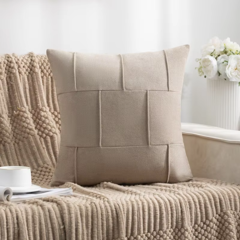 45x45CM Backrest Pillowcase Frosted Velvet Throw Pillow Cover Home Decorative for Sofa Cafe Modern Solid Color Cushion Cover